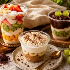 Bombom no Pote (150ml), Salada de Fruta ou Banoffe